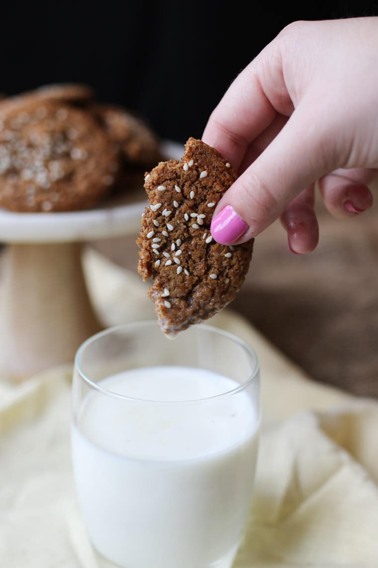 Vegan Salted Tahini Gluten Free Cookies Healthy, Paleo, PlantBased