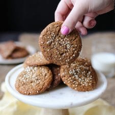 These Vegan Salted Tahini Gluten Free Cookies are a deliciously healthy, paleo, plant-based snack that you and your family will totally love!