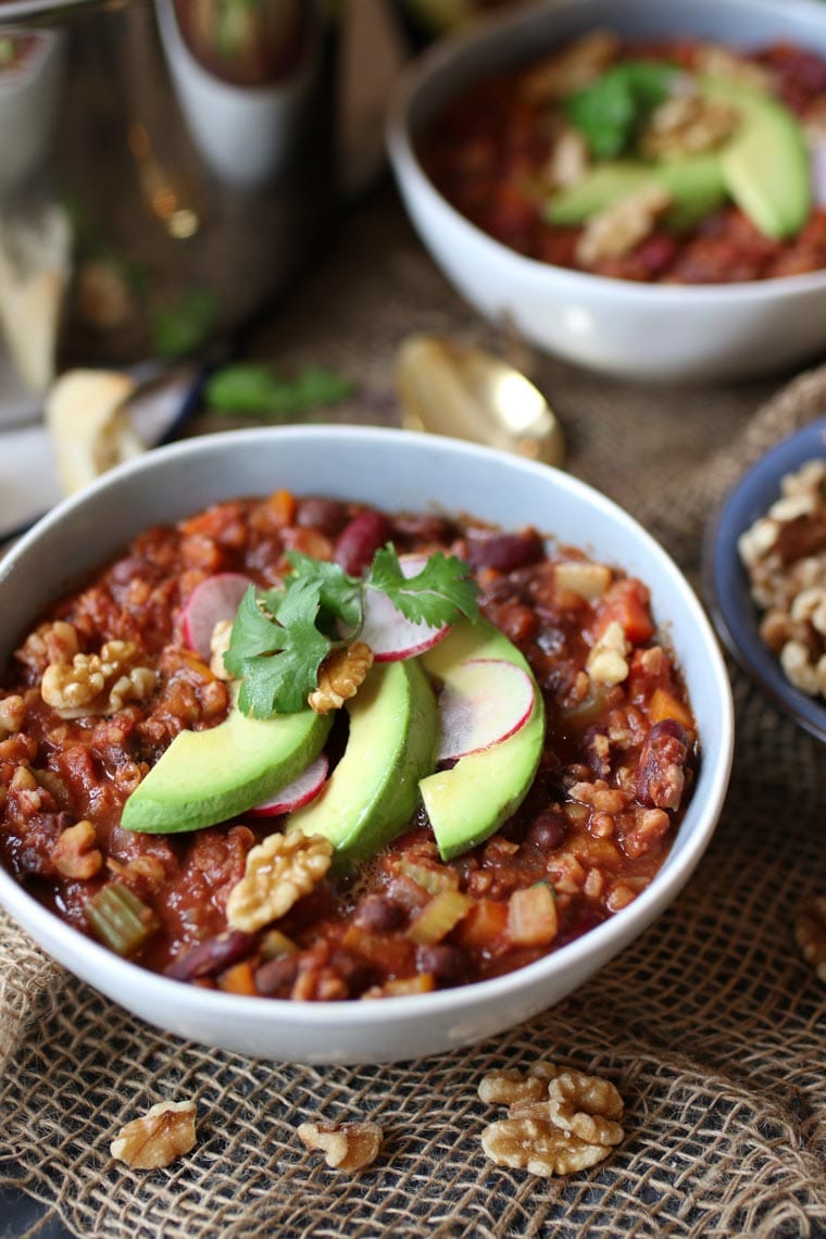 Vegan Keto Walnut Chili Gluten Free High Protein Low Carb Dinner