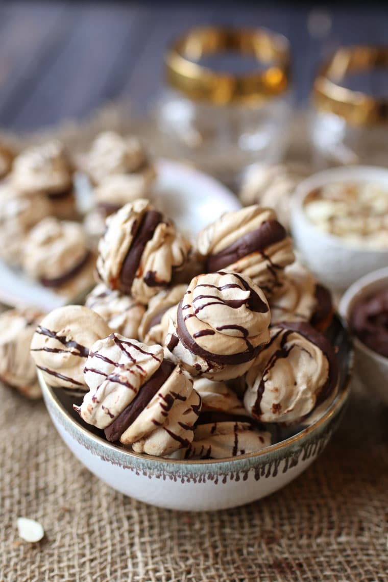 Gluten Free Almond Cherry Chocolate Meringue Cookies-image