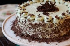 This Gluten Free Vegan Chocolate Mint Cake is one beautiful Healthy St. Patrick's Day Dessert that your guests are going to love with green beer!