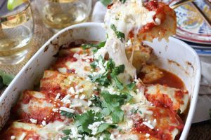 These Gluten Free Keto Cabbage Roll Enchiladas are a perfect One Pan Low Carb Dinner that everyone in the family is going to love!