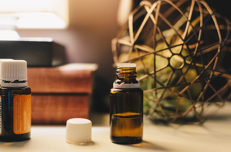 supplement bottle on a white counter