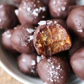 These Salted Tahini Date Caramel Truffles are the perfect Vegan, Gluten Free, No Sugar Added treat for Mother’s Day or any occasion.