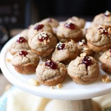 These Gluten Free and Vegan PB & J Banana Mini Blender Muffins for Mother’s Day will become a tasty treat to share with the moms in your life.