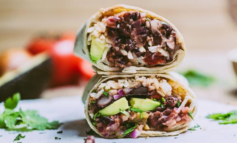 Black bean burrito.
