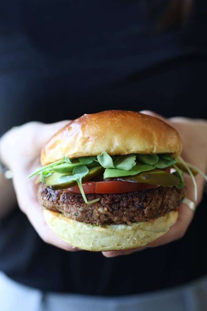 This Gluten Free Vegan Walnut Quinoa Burgers is the perfect Plant Based BBQ Veggie Burgers for summer entertaining, long weekends, Memorial Day and Father's Day!