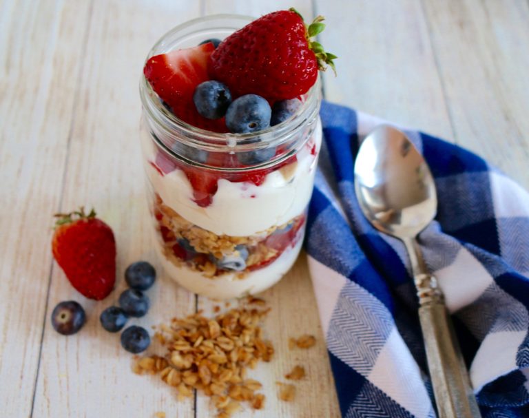 berry and soy yogurt parfait