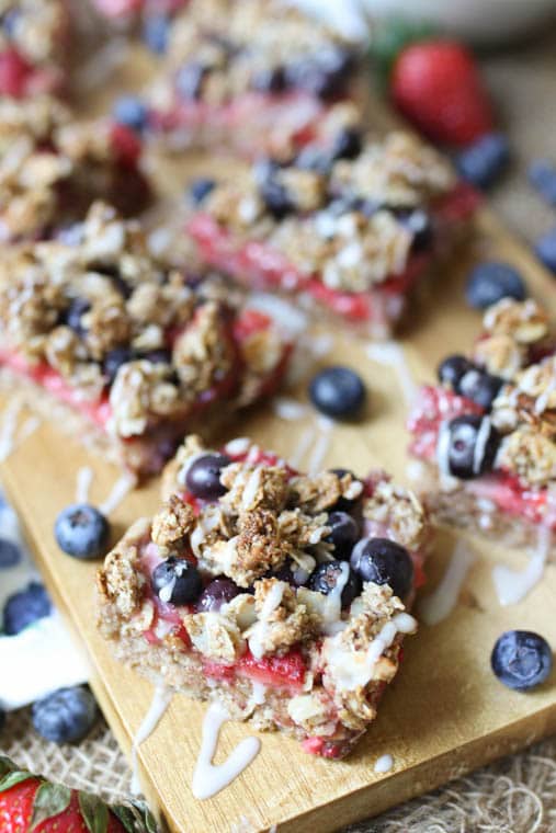 close up of gluten free vegan oatmeal bars