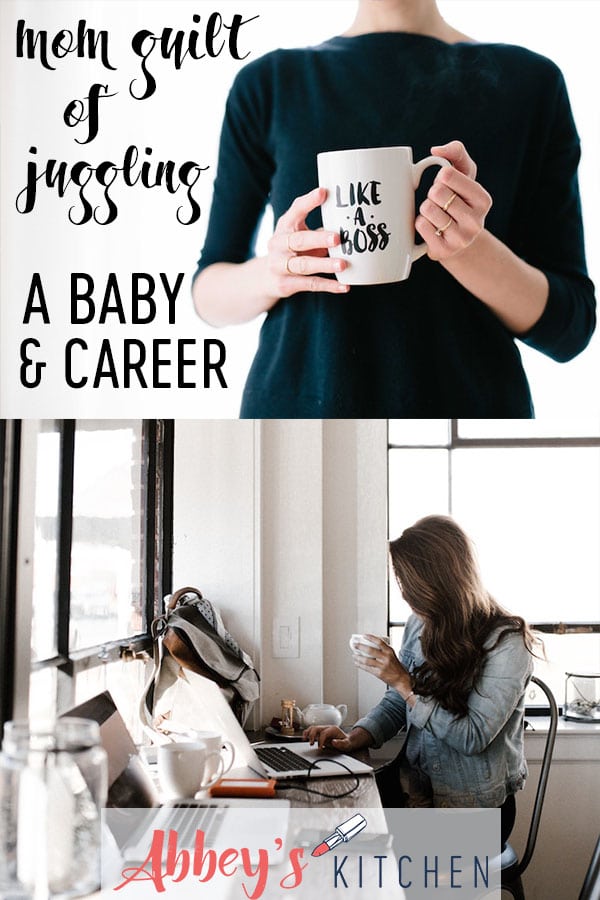 pinterest image of Women holding a mug that says: like a boss and another women working on her laptop holding a mug with text overlay 