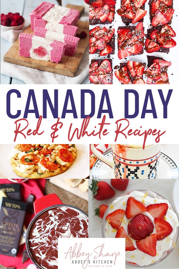 Collage of canada day recipes