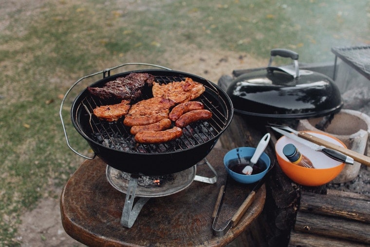 meat being grilled