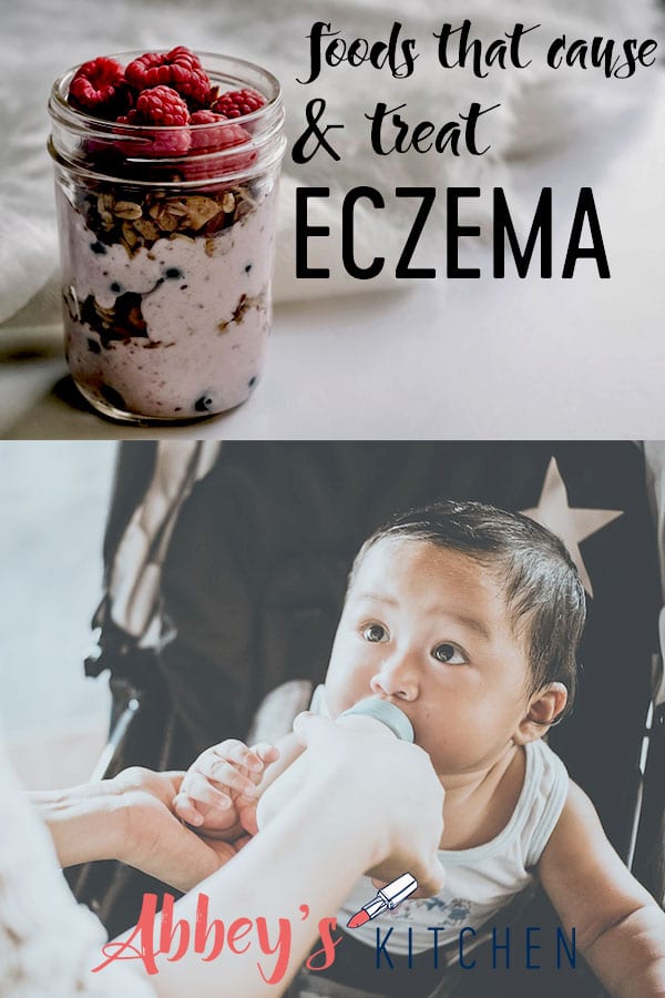 pinterest image of yogurt parfait and granola and a baby fed a bottle with text overlay