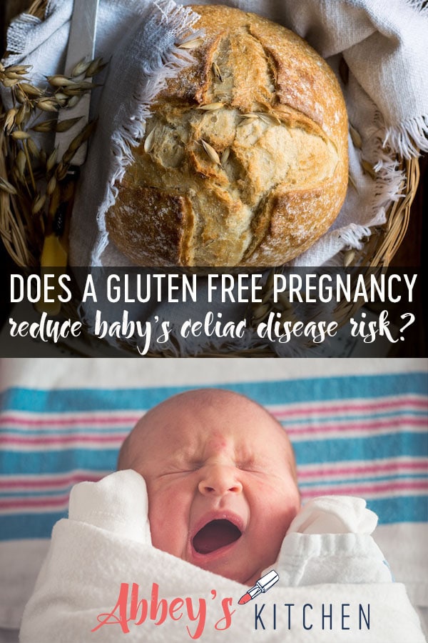 pinterest image of fresh bread above an image of a yawning baby with text overlay