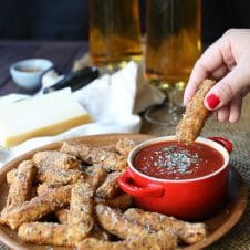 These Keto Mozzarella Sticks make delicious Low Carb, Gluten Free Party Snacks that everyone at the party is going to love!