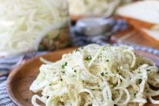 This vegan keto pasta alfredo is gluten free, and paleo friendly and absolutely loaded with flavour- a perfect low carb swap for a traditional pasta dinner!