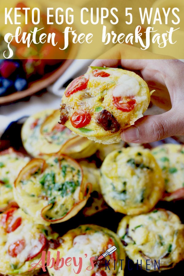 Keto Egg Cups 5 Ways | Gluten Free Breakfast Meal Prep - Abbey's Kitchen