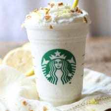 I share my healthy vegan lemon bar frappuccino, a must-try Starbucks copy cat recipe to get you through the last few weeks of Summer without all of the excess sugar!