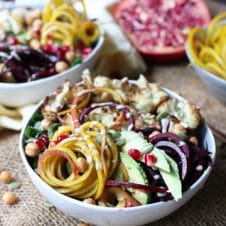 This Vegan Tahini Beet Power Bowl is a delicious Gluten Free Buddha Bowl recipe that is great for meal prep because it contains a nice balance of protein, fibre and healthy fat!