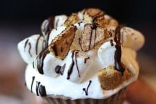 These Mini Vegan Frozen S'mores Cupcakes made of nice cream make a portion-controlled healthy summer dessert that the whole family will love!