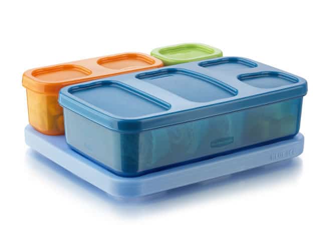 Plastic food containers.