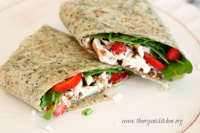 Tortilla wrapped sandwich. 