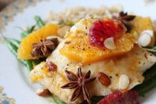 This Orange Star Anise Poached Halibut may sound fancy but it's one of the easiest fall dishes to entertain friends and family.