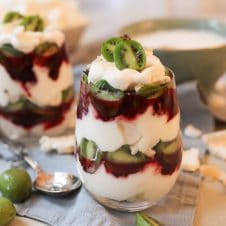 This Vegan Meringue Nergi Berry Parfait is a delicious Gluten Free, Plant-Based, Aquafaba-based Dessert that would be elegant enough for entertaining a wide range of dietary restrictions.