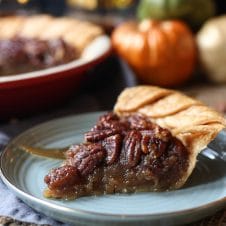 This Vegan Pecan Pie is the perfect Thanksgiving, Christmas and Holiday dessert that is gluten free, dairy-free, plant-based and corn syrup free!