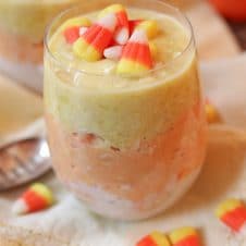 These Vegan Candy Corn Overnight Oats is the perfect Halloween gluten free, healthy easy breakfast recipe for celebrating this candy-fueled holiday!