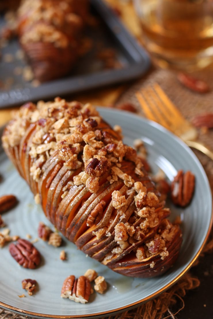 Vegan Hasselback Sweet Potatoes-image