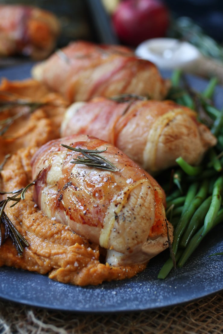 Stuffed Chicken Breast with Sweet Potatoes & Prosciutto - Abbey's Kitchen