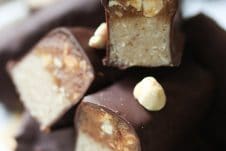 These Vegan Snickers Bars are the ultimate gluten free healthier Halloween candy for filling your kid's candy bag and enjoying all year long.