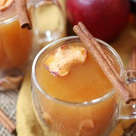 This Vegan Pumpkin Spice Cider Punch is the perfect holiday healthy cocktail for entertaining this fall or winter!