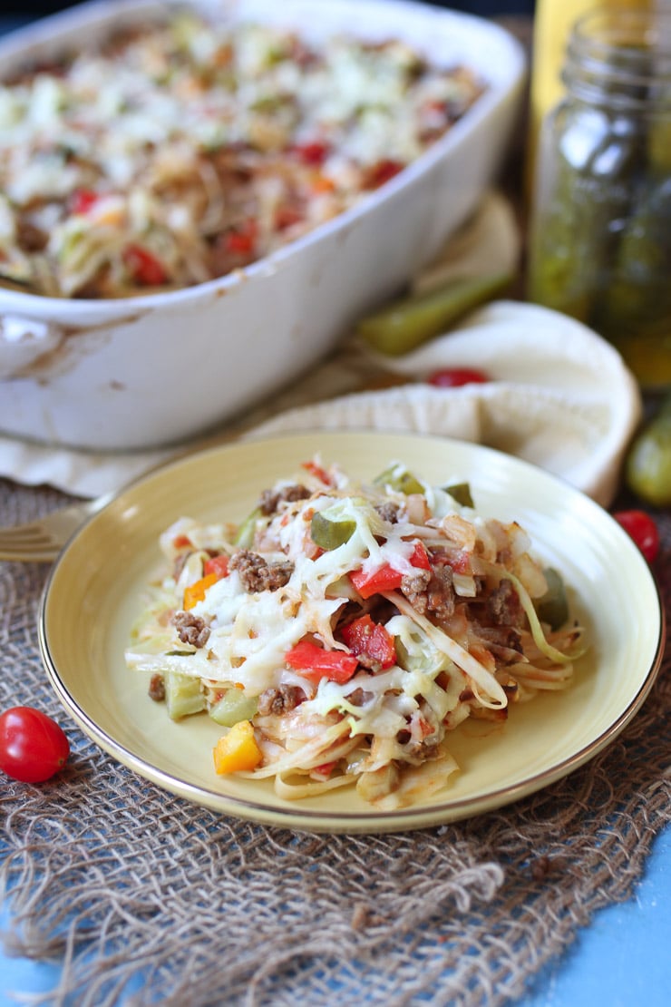 Cabbage Cheeseburger Casserole Abbey's Kitchen