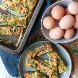 These Kale Pepper Baby Frittata Fingers are the perfect breakfast for Baby Led Weaning (BLW) because it's a delicious high iron meal.