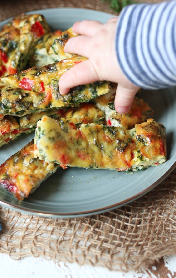 Baby Frittata Fingers With Kale Pepper High Iron Blw Abbey S Kitchen