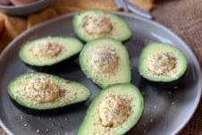 These Everything Bagel Spice Avocado Devilled Eggs are Keto friendly, Low Carb, Gluten Free and packed with healthy fats for a super simple lunch or snack!