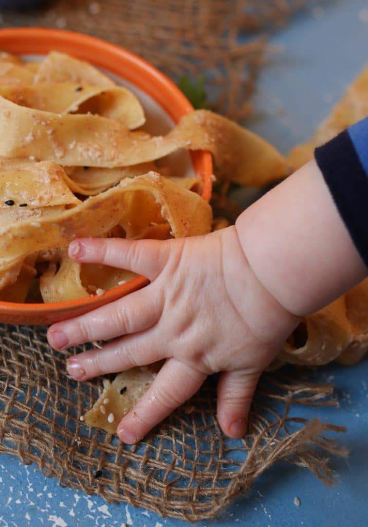 Peanut Butter Noodles BLW Allergen Introduction Abbey's Kitchen