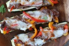 These Philly Cheesesteak Zucchini Boats are a delicious low carb alternative to the classic philly cheese steak! This comfort food made healthy is keto friendly and gluten free.