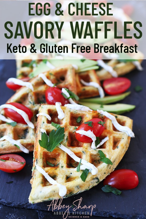 Egg and Cheese Savory Waffles | High Protein Brunch - Abbey's Kitchen