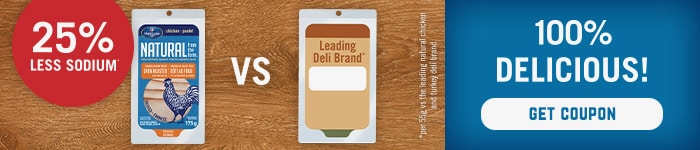 deli brand package on a wooden table