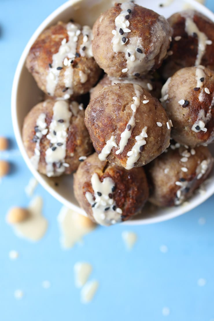 Hummus Baby Meatballs Iron Rich BLW Recipe Abbey's Kitchen