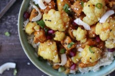 This Instant Pot Orange Chicken and Cauliflower dish with gluten free sweet and spicy sauce is an easy, high protein weeknight meal that the whole family will love.