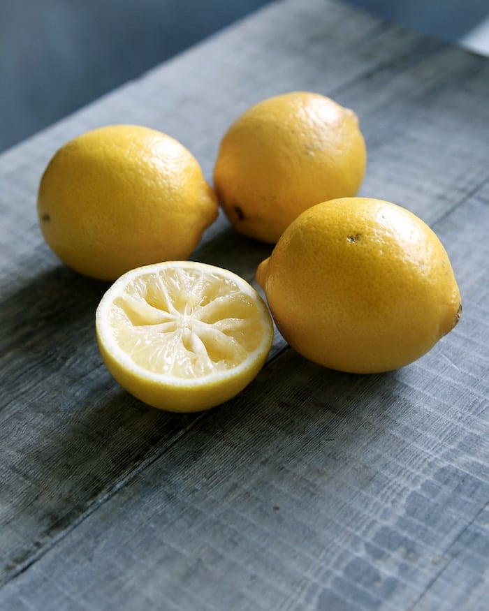 lemons on a table.