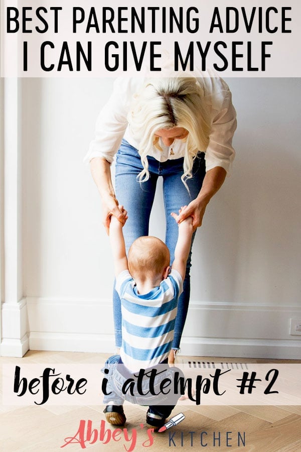 pinterest image of Woman holding her baby up with text overlay