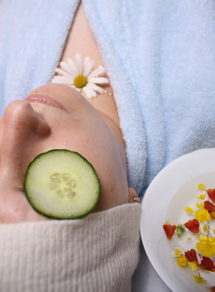 Women relaxing at a spa.