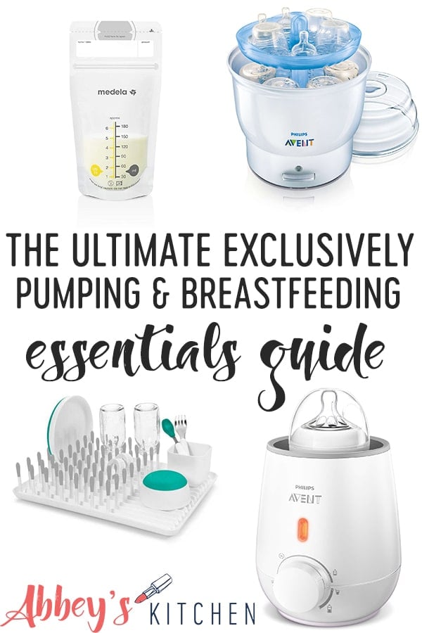 pinterest image of pumping and breastfeeding essentials guide with text overlay