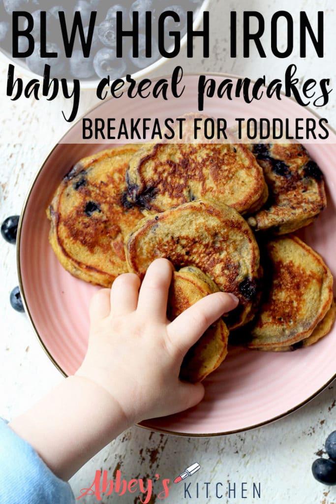 Baby Cereal Protein Pancakes BLW High Iron Breakfast Abbey's Kitchen