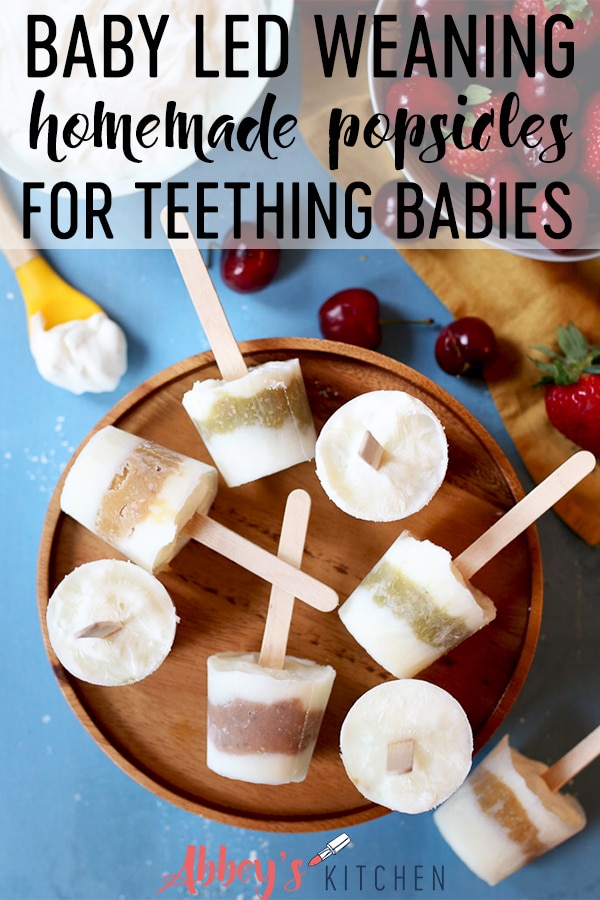BLW Homemade Popsicles with No Added Sugar for Teething